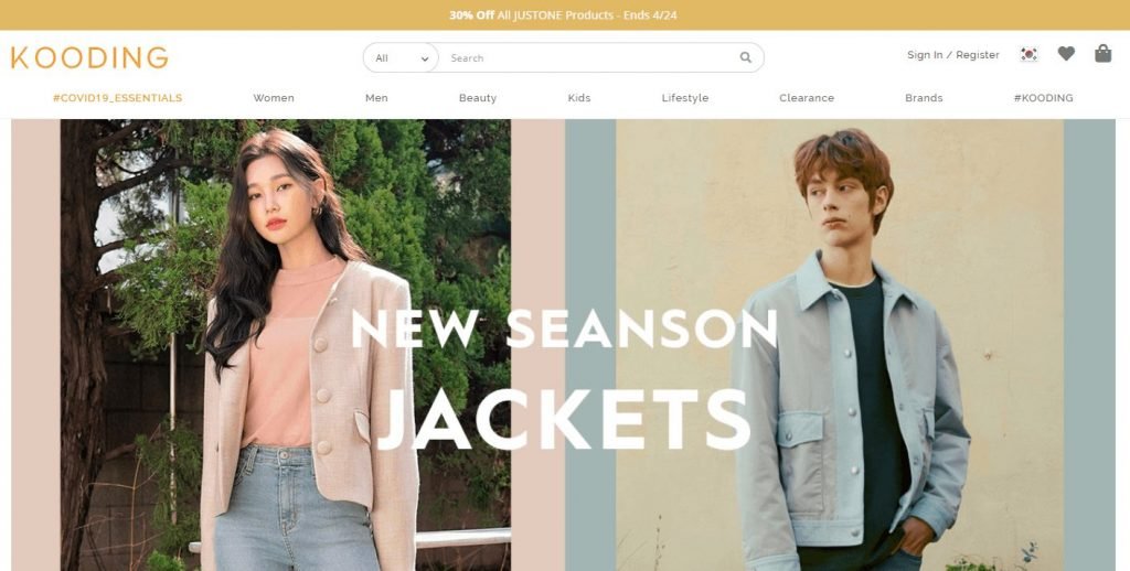 kooding best korean online shopping store 2021