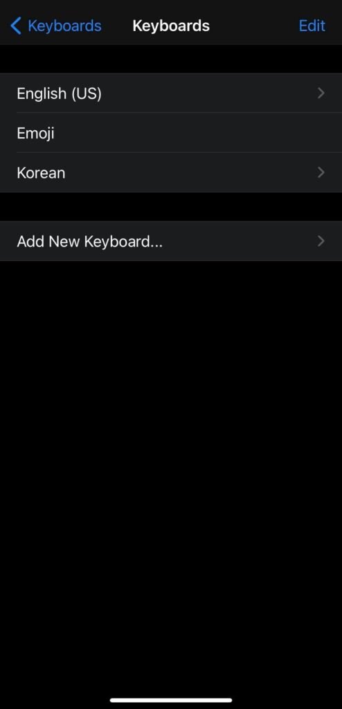 Add keyboard on iphone