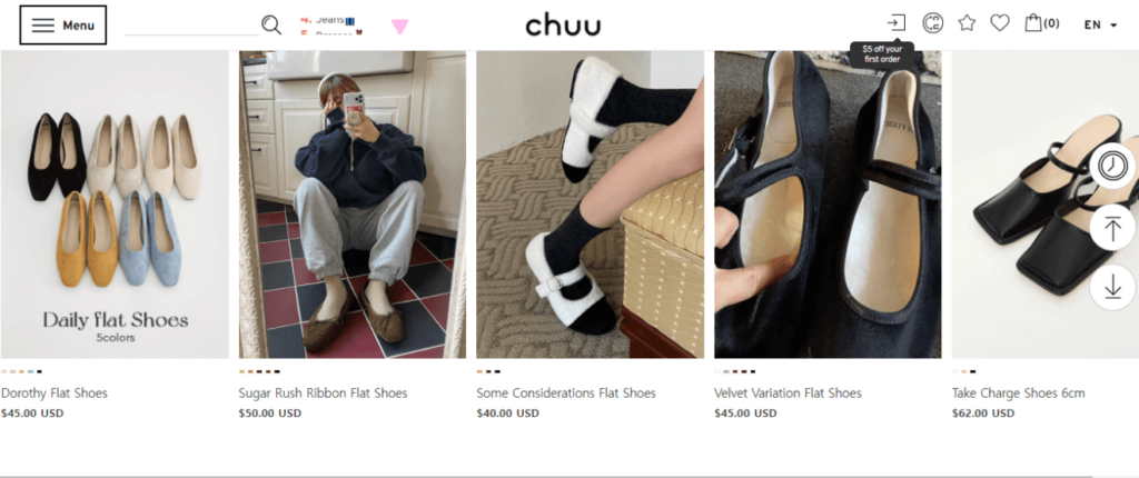 chuu korean womens shoes online shopping site